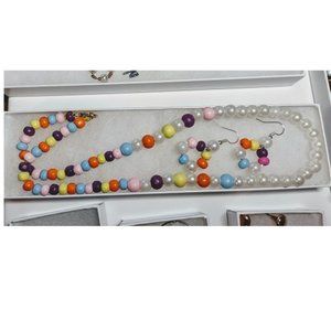 Nostalgic Necklace/ Bracelet and matching hooped e